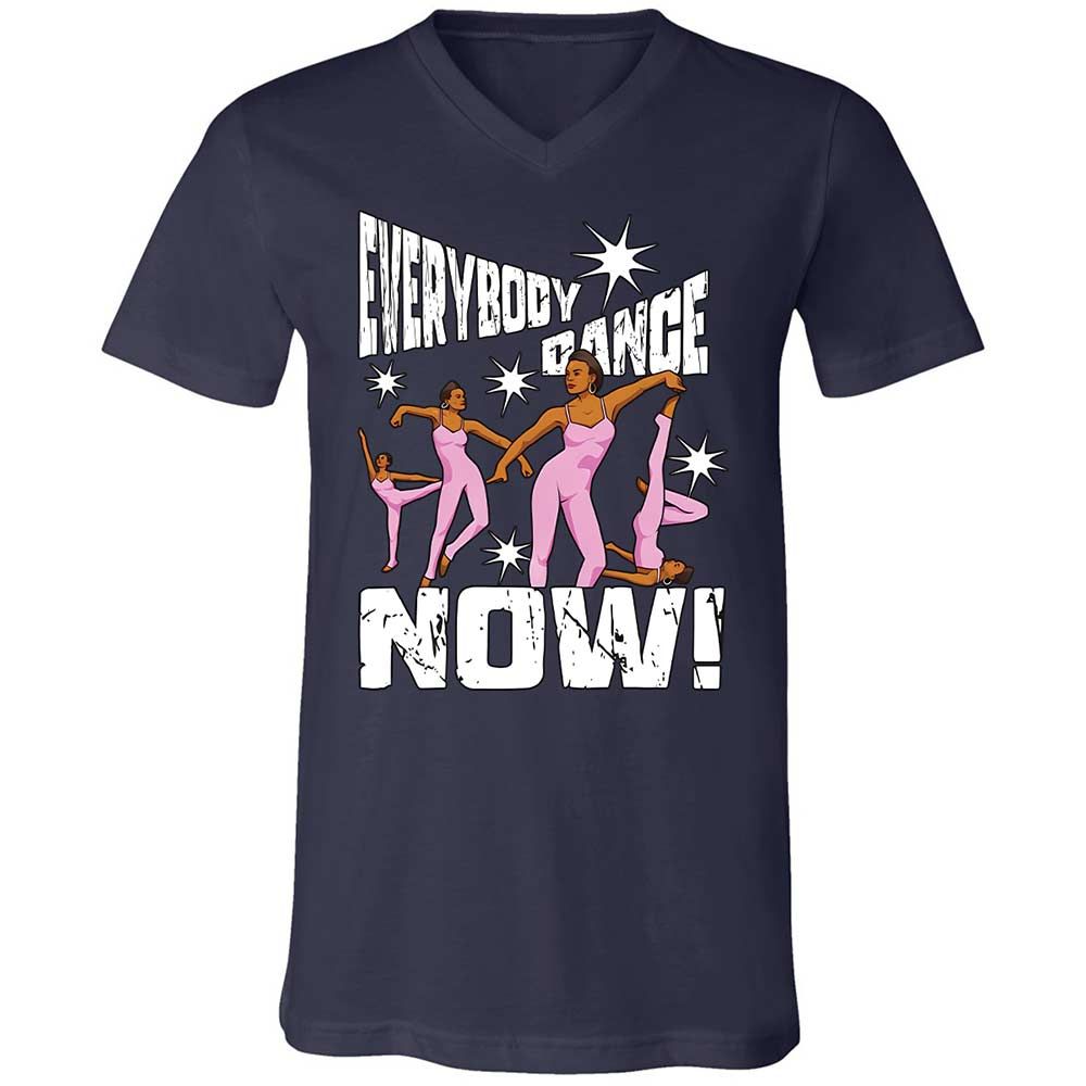 Unisex V-Neck T-Shirt - 9KWT5MVW - Navy - 2