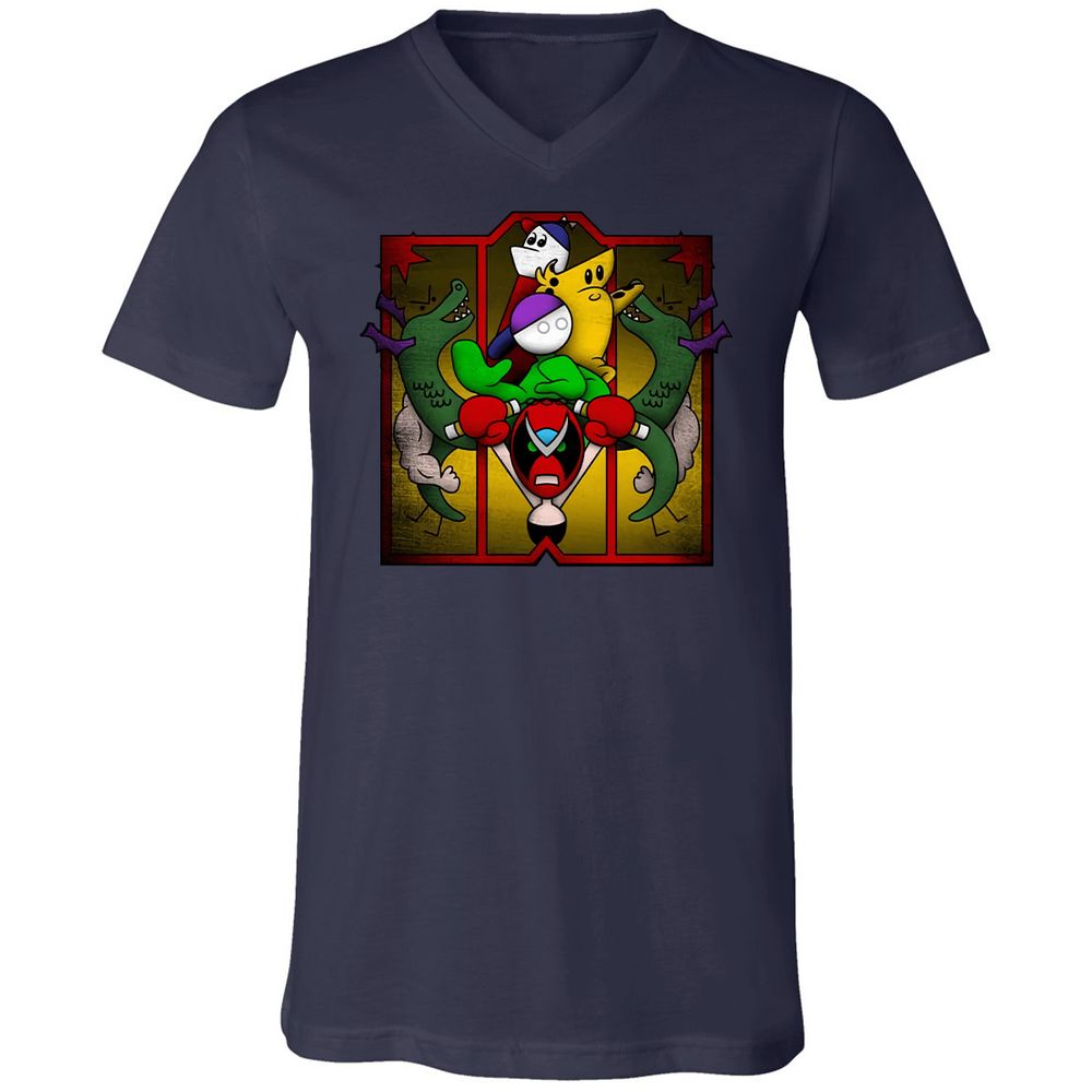 Unisex V-Neck T-Shirt - BMNHNG8F - Navy - 2