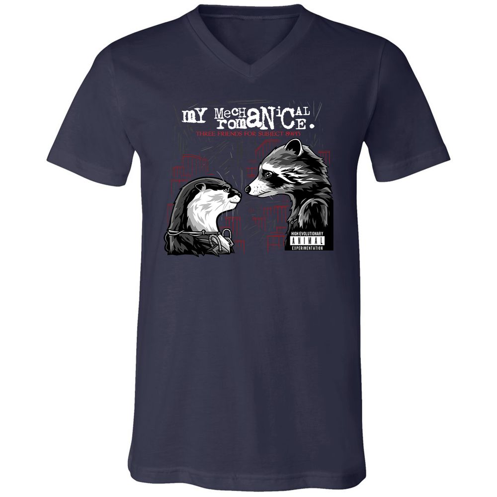 Unisex V-Neck T-Shirt - X85DGBJR - Navy - 2