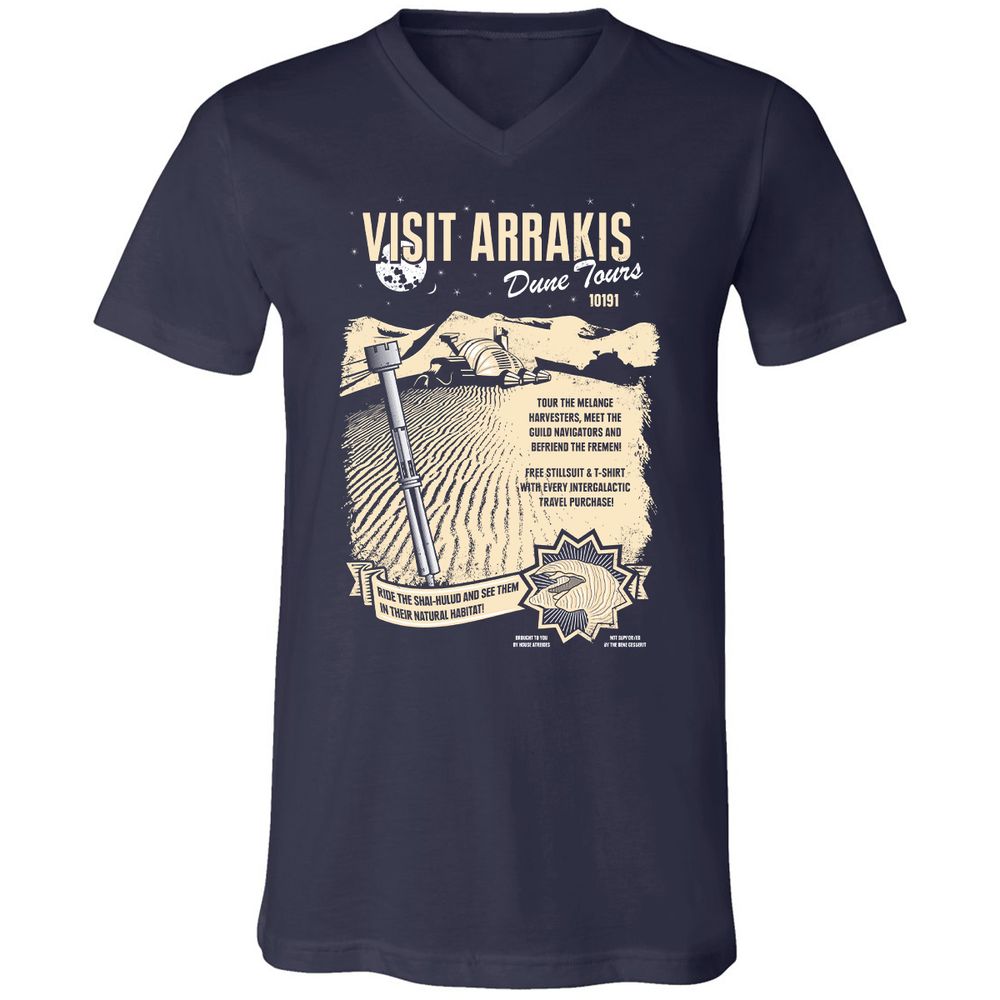 Unisex V-Neck T-Shirt - XM5NAZT2 - Navy - 2