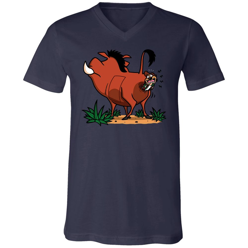 Unisex V-Neck T-Shirt - 1DYQCVG5 - Navy - 2