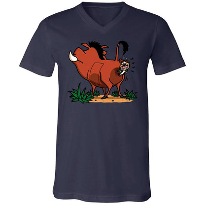 Unisex V-Neck T-Shirt - 1DYQCVG5 - Navy - 2