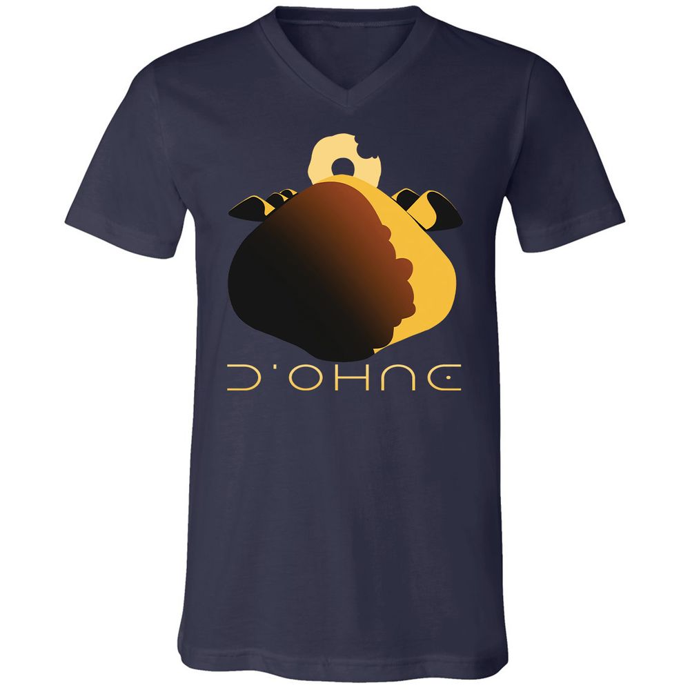 Unisex V-Neck T-Shirt - KZFSRB7W - Navy - 2
