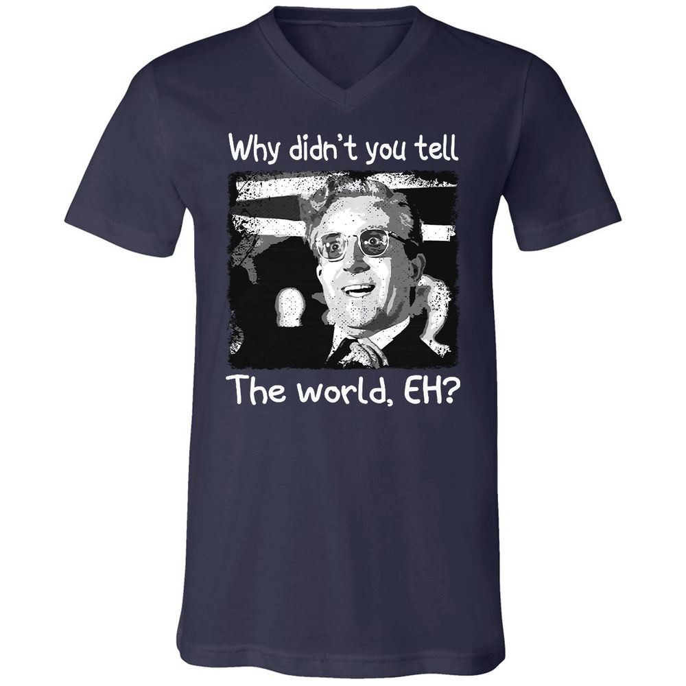 Unisex V-Neck T-Shirt - AKYPZNKR - Navy - 2