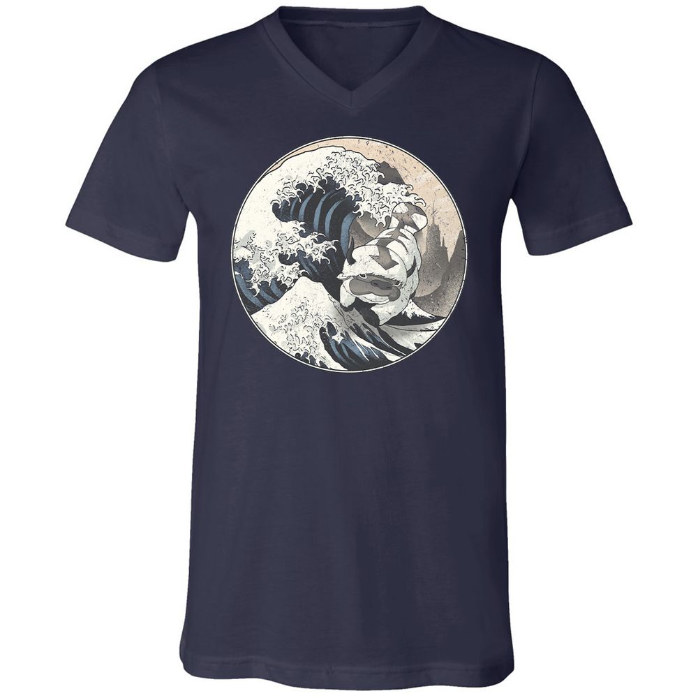 Unisex V-Neck T-Shirt - 12XQEJCS - Navy - 2