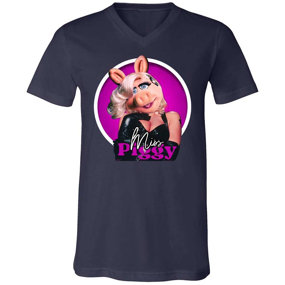 Unisex V-Neck T-Shirt - 8G4XCMEK - Navy - 2