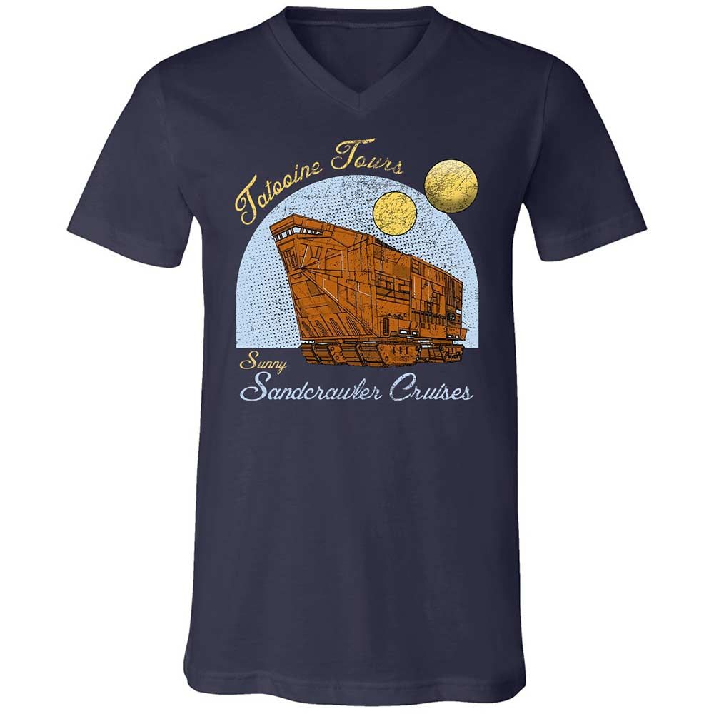 Unisex V-Neck T-Shirt - M2UJ2328 - Navy - 2