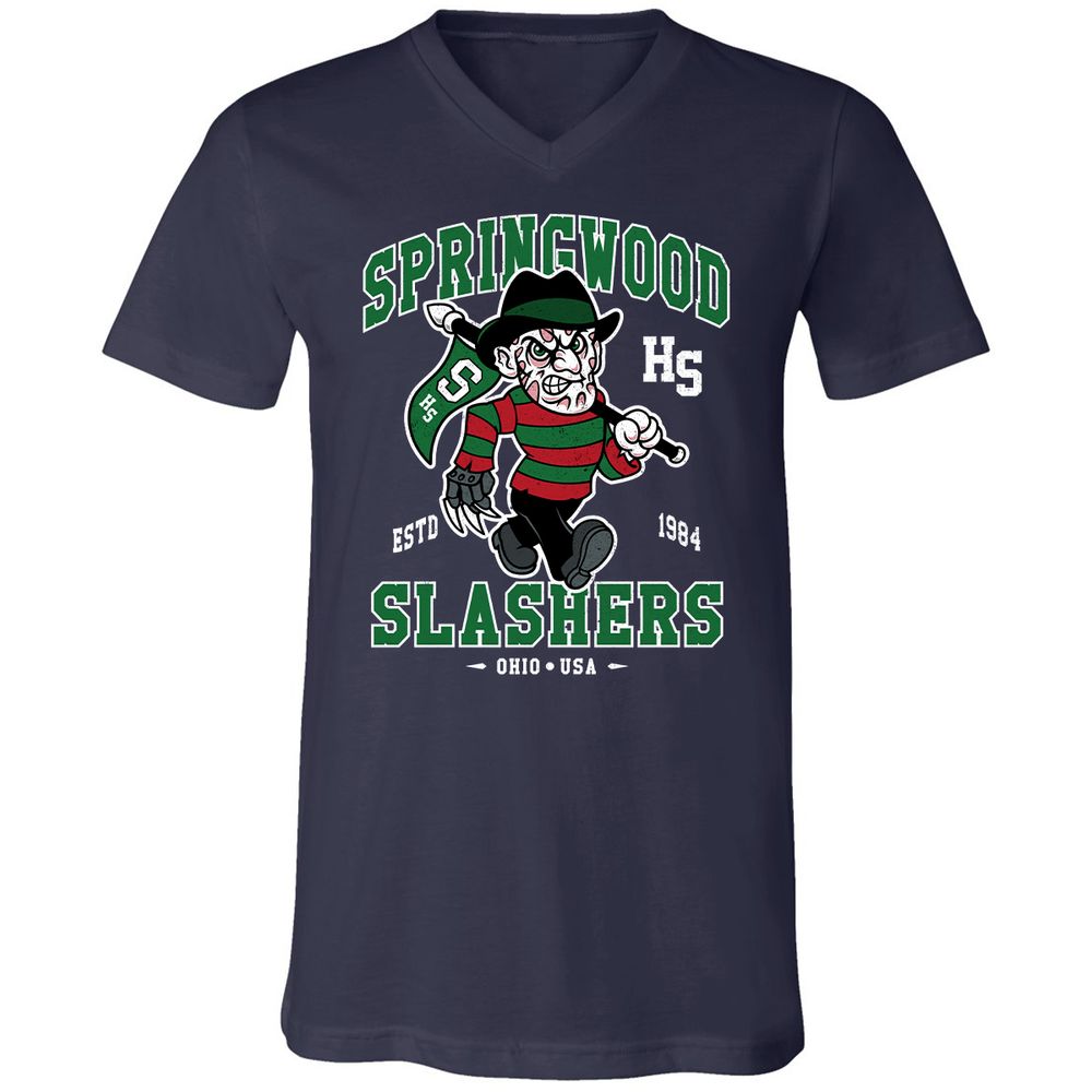 Unisex V-Neck T-Shirt - PNNKP9X3 - Navy - 2