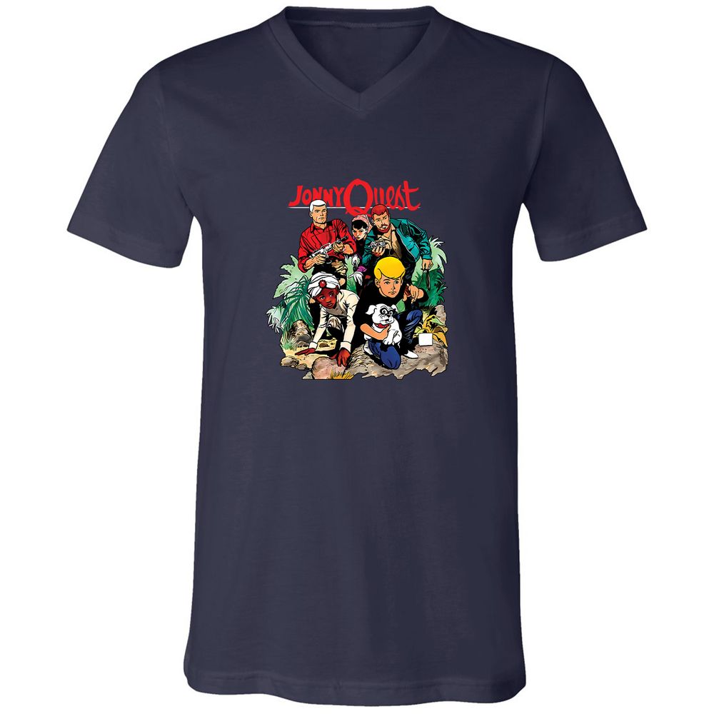 Unisex V-Neck T-Shirt - LMB3N4ZW - Navy - 2
