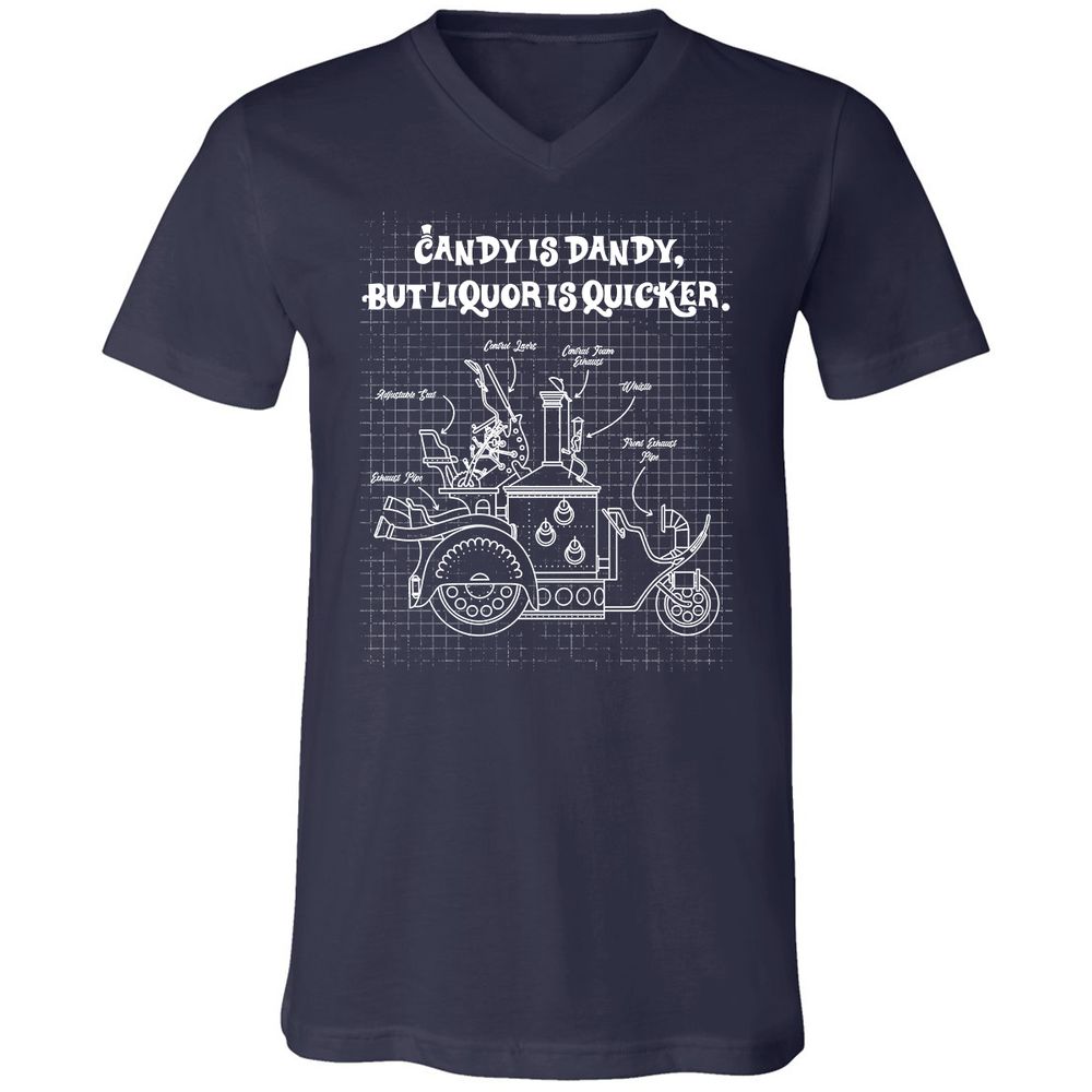 Unisex V-Neck T-Shirt - VP8U48AY - Navy - 2