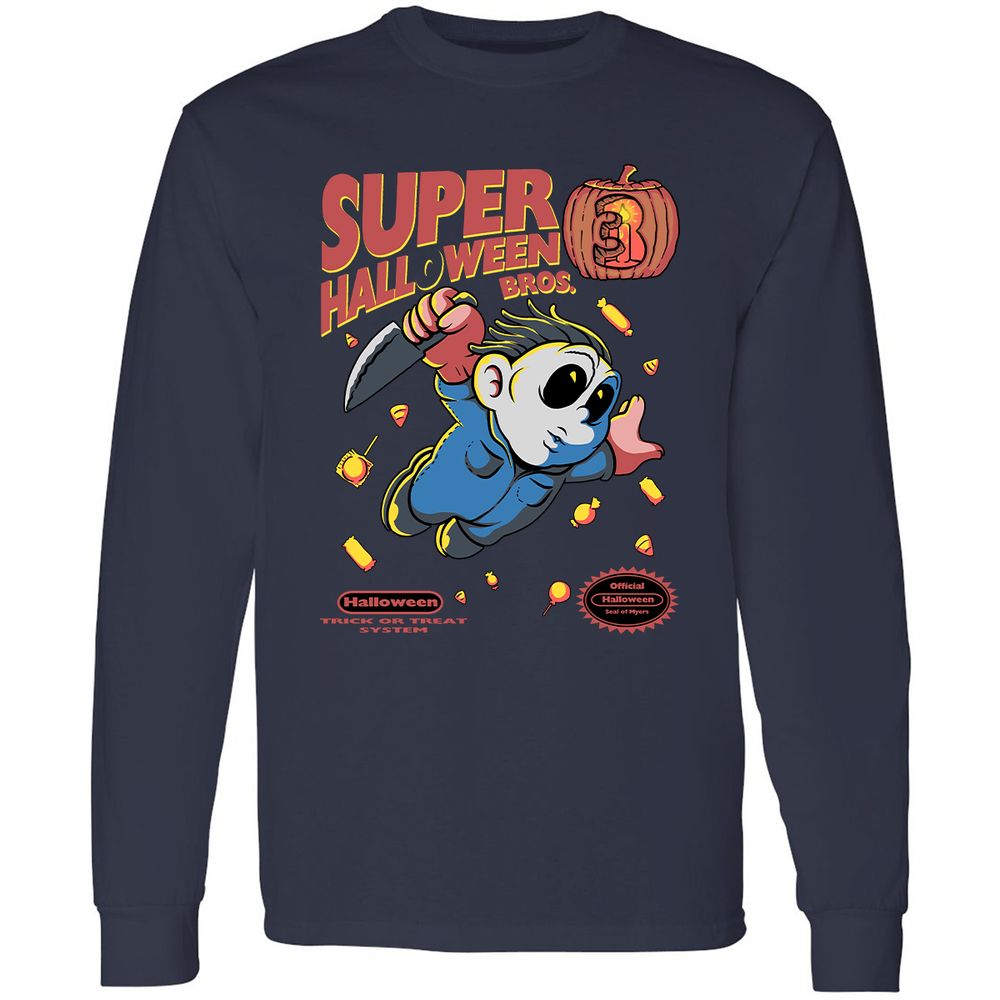 Long Sleeve T-Shirt - PPDU49CK - Navy - 2