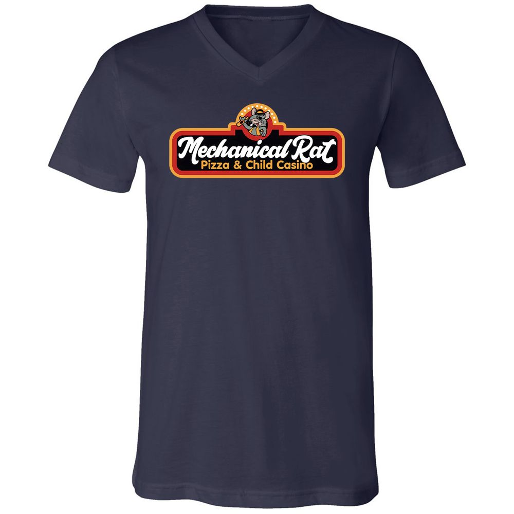 Unisex V-Neck T-Shirt - VVKVZ5FG - Navy - 2