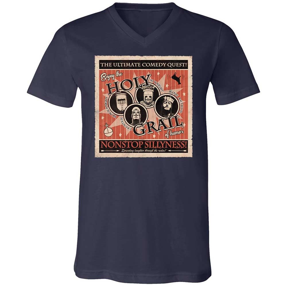 Unisex V-Neck T-Shirt - WCD7Z3N3 - Navy - 2