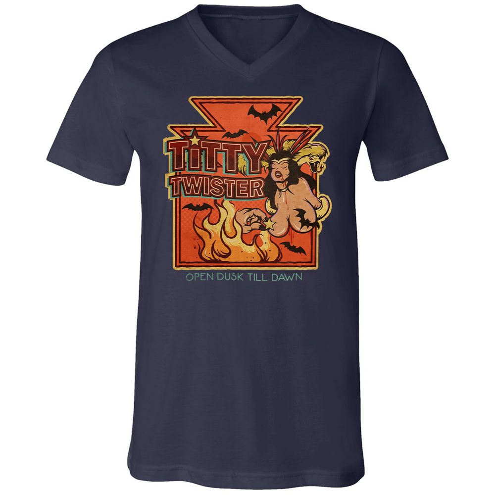 Unisex V-Neck T-Shirt - RK5363S9 - Navy - 2
