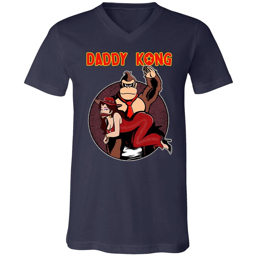 Unisex V-Neck T-Shirt - PCUTUZKW - Navy - 2