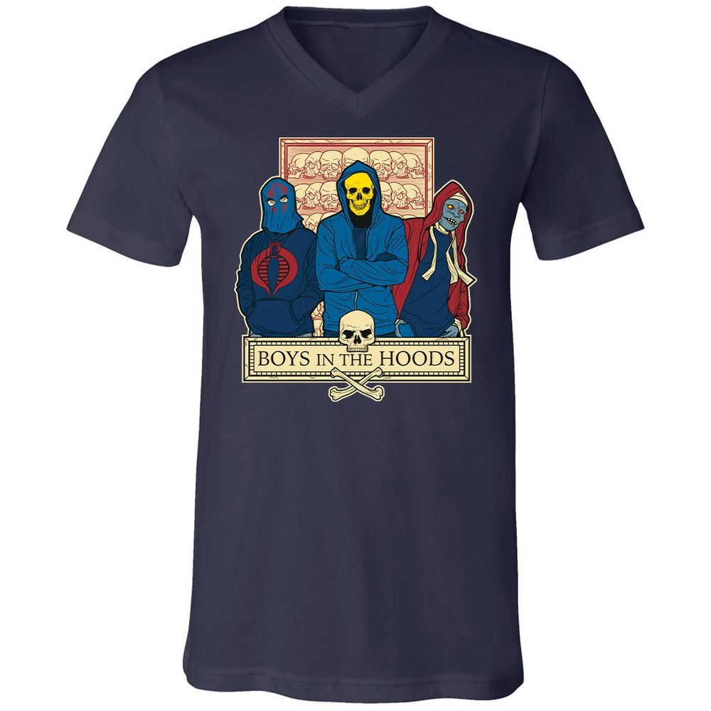 Unisex V-Neck T-Shirt - US8VPAP7 - Navy - 2