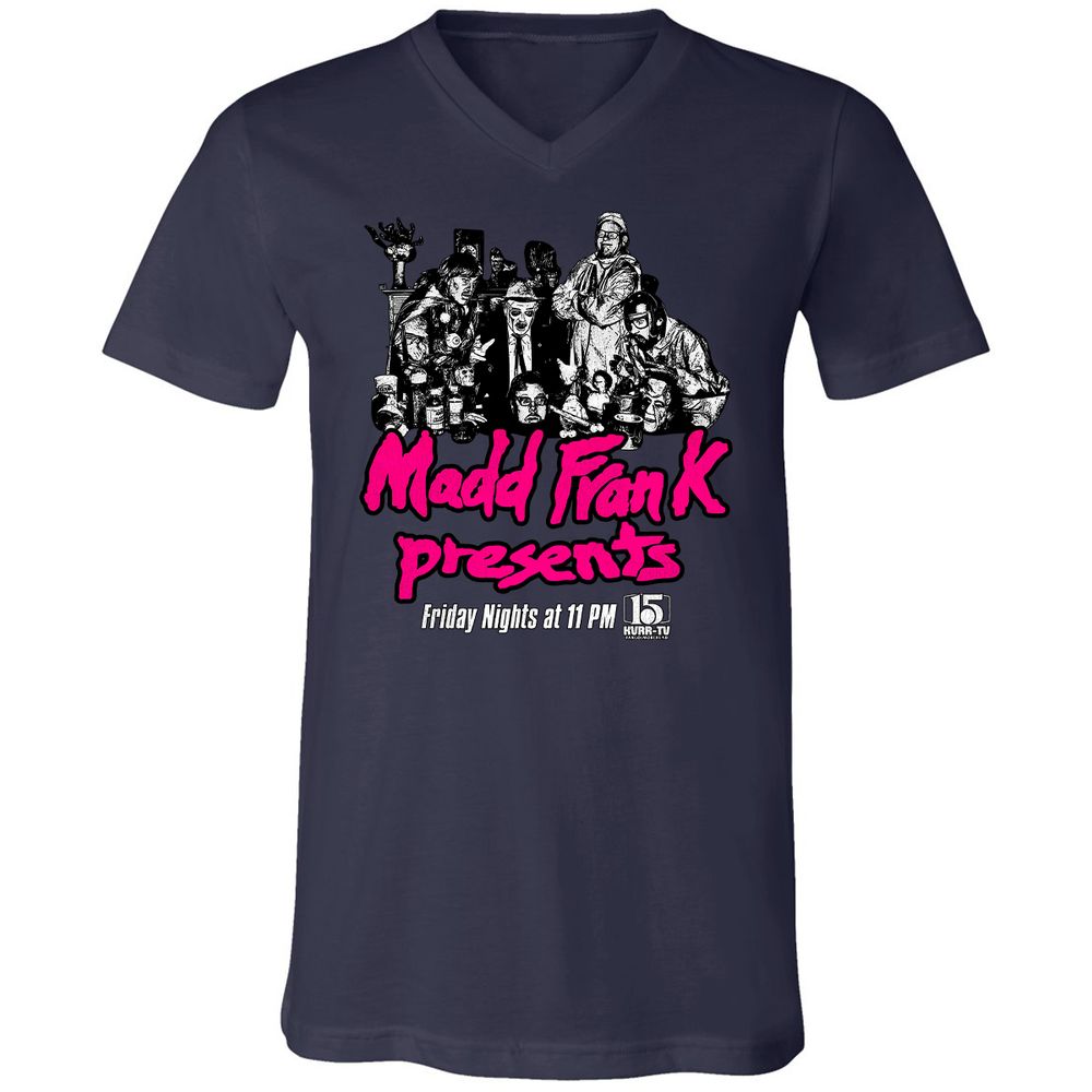 Unisex V-Neck T-Shirt - KQ1QJ6K8 - Navy - 2