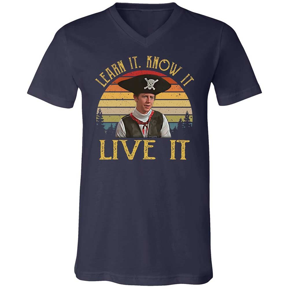 Unisex V-Neck T-Shirt - 3GALM913 - Navy - 2