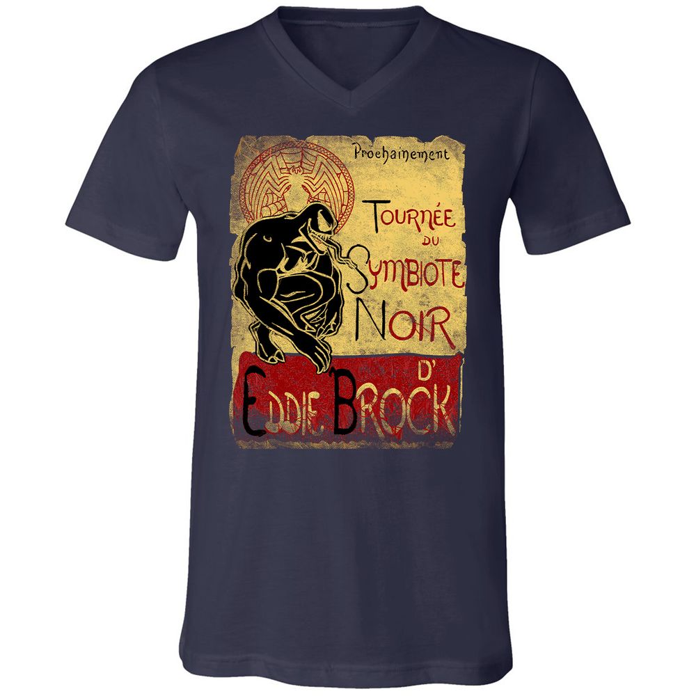 Unisex V-Neck T-Shirt - DLBVN3BX - Navy - 2