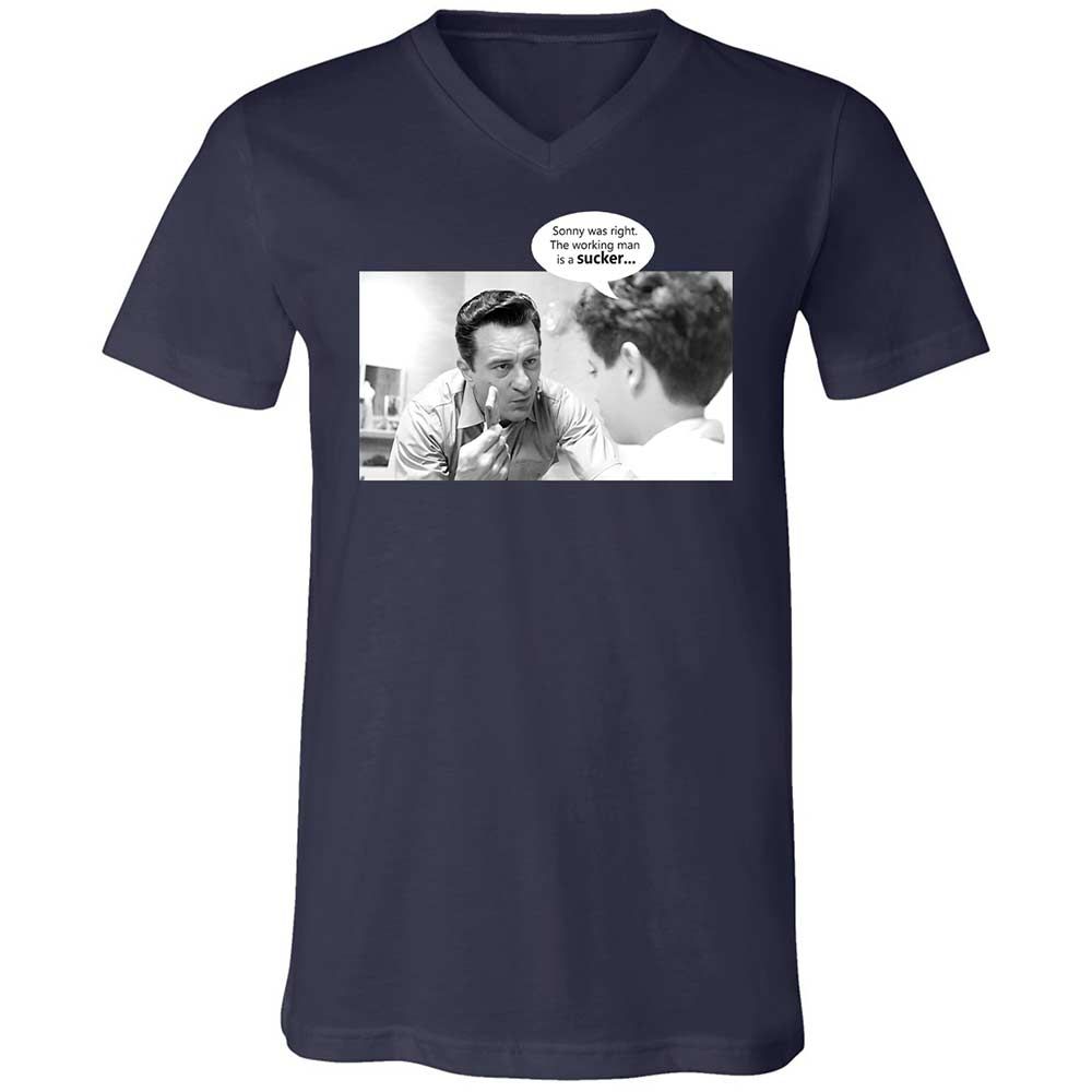 Unisex V-Neck T-Shirt - 1XFDQHCD - Navy - 2