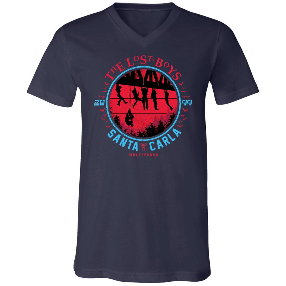 Unisex V-Neck T-Shirt - X2KL9M1C - Navy - 2