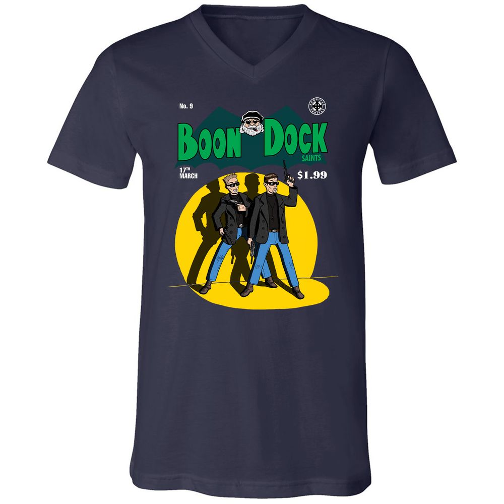 Unisex V-Neck T-Shirt - N6PHKSTJ - Navy - 2