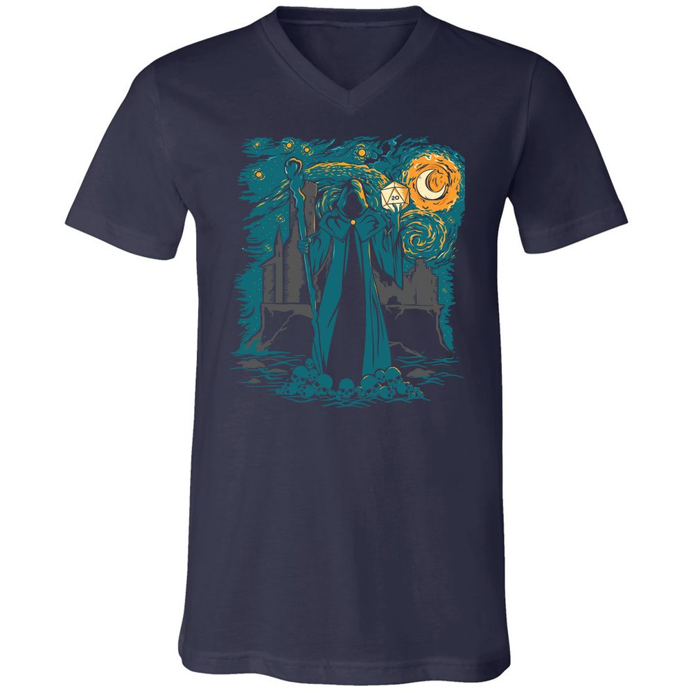 Unisex V-Neck T-Shirt - KWNEH73A - Navy - 2