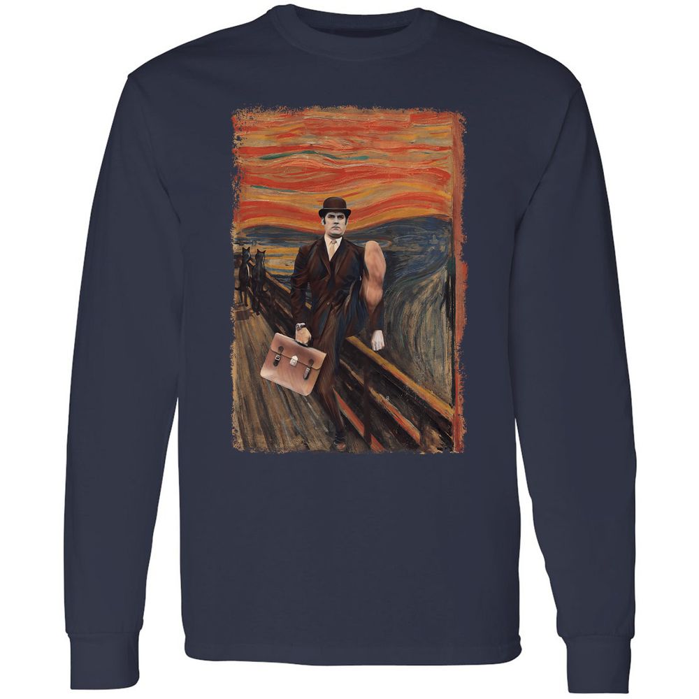 Long Sleeve T-Shirt - YUMENUXV - Navy - 2