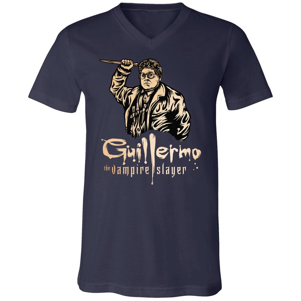 Unisex V-Neck T-Shirt - 8GD1ZBD8 - Navy - 2