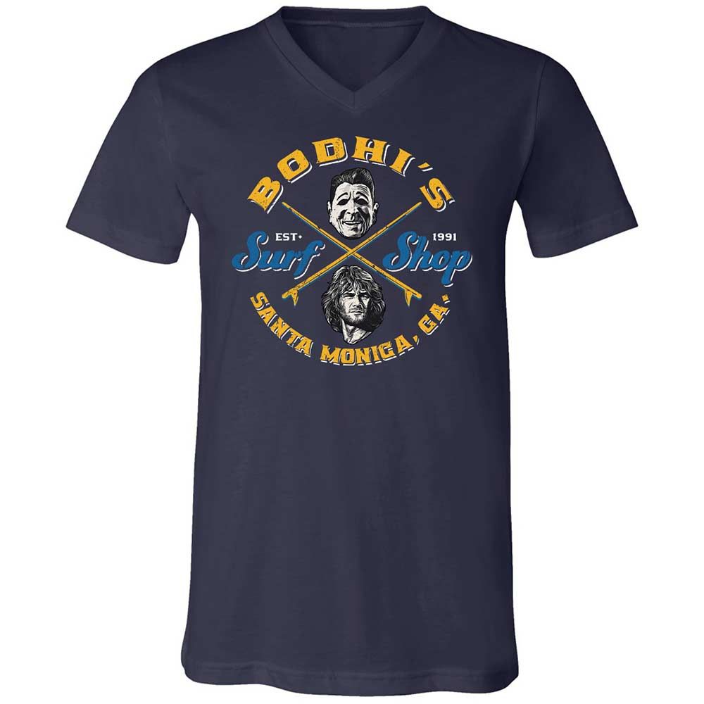 Unisex V-Neck T-Shirt - E9SJ7GZC - Navy - 2