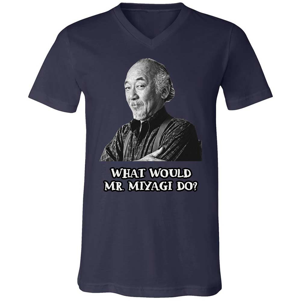 Unisex V-Neck T-Shirt - UKRZ7AXC - Navy - 2