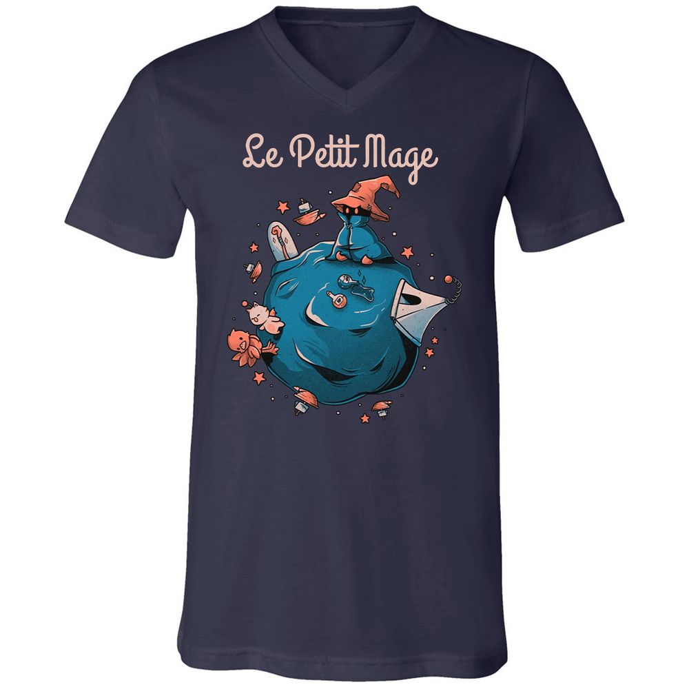 Unisex V-Neck T-Shirt - XTQN46A4 - Navy - 2