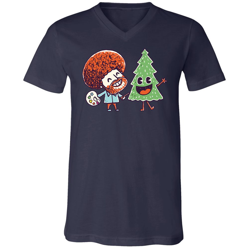 Unisex V-Neck T-Shirt - H8SKBNR3 - Navy - 2
