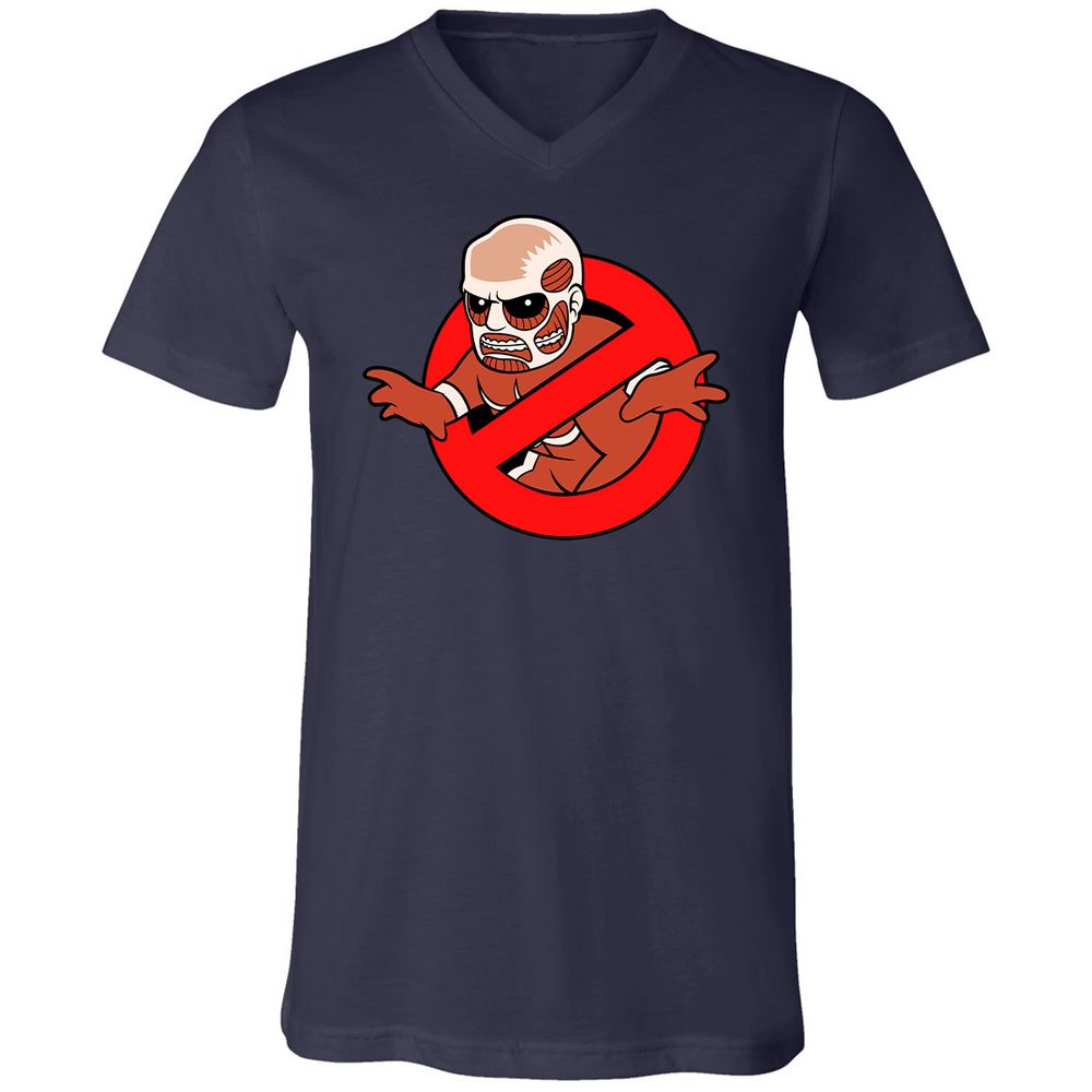 Unisex V-Neck T-Shirt - M5MQYZ7T - Navy - 2