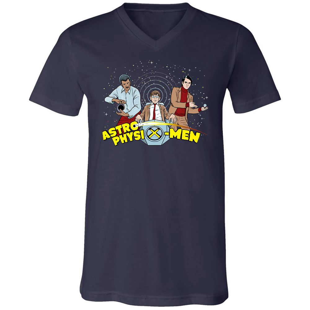 Unisex V-Neck T-Shirt - LW1P2QKU - Navy - 2
