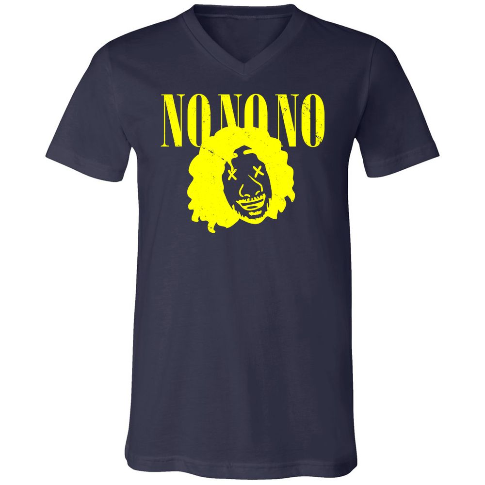 Unisex V-Neck T-Shirt - KUMC9B4Q - Navy - 2