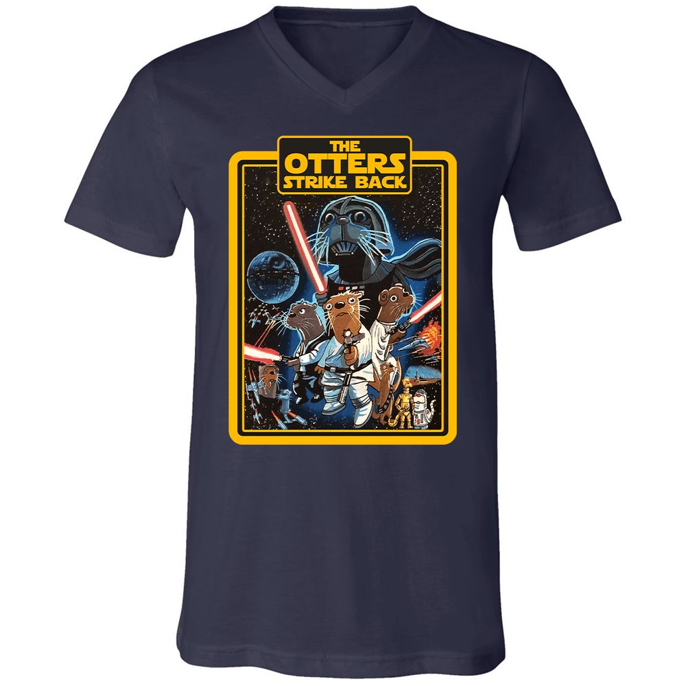 Unisex V-Neck T-Shirt - VFL939FE - Navy - 2