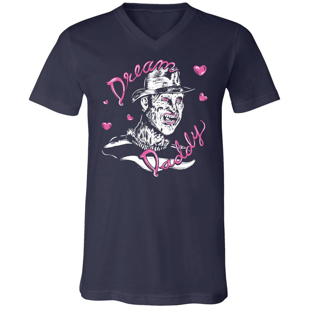 Unisex V-Neck T-Shirt - Z3T8UP42 - Navy - 2