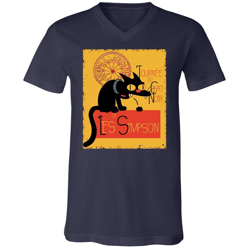 Unisex V-Neck T-Shirt - VRGRUTTG - Navy - 2