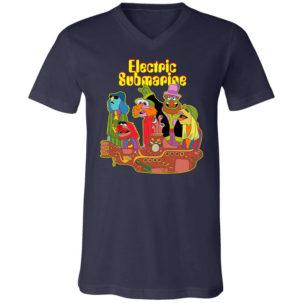 Unisex V-Neck T-Shirt - RTP6SHGE - Navy - 2