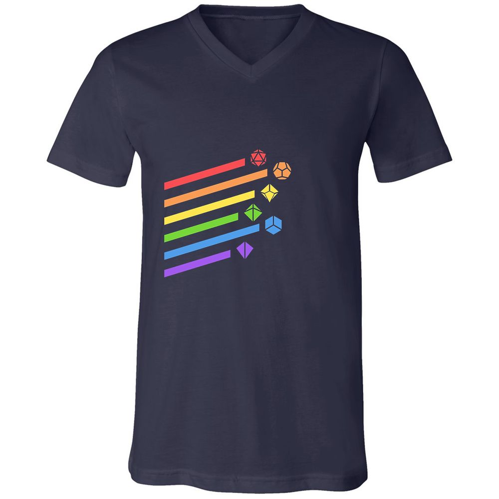 Unisex V-Neck T-Shirt - 3FU8XR7Z - Navy - 2