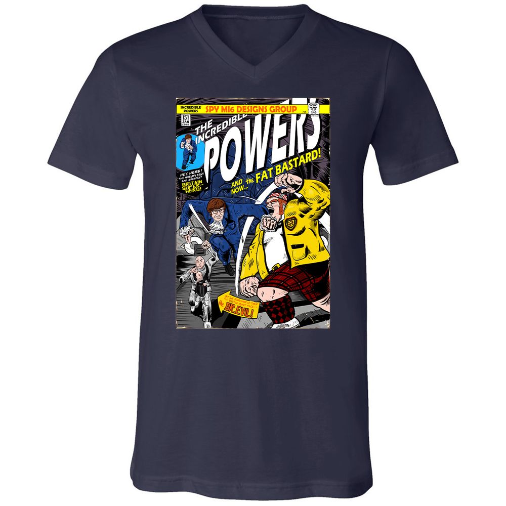 Unisex V-Neck T-Shirt - G4E3GB6M - Navy - 2