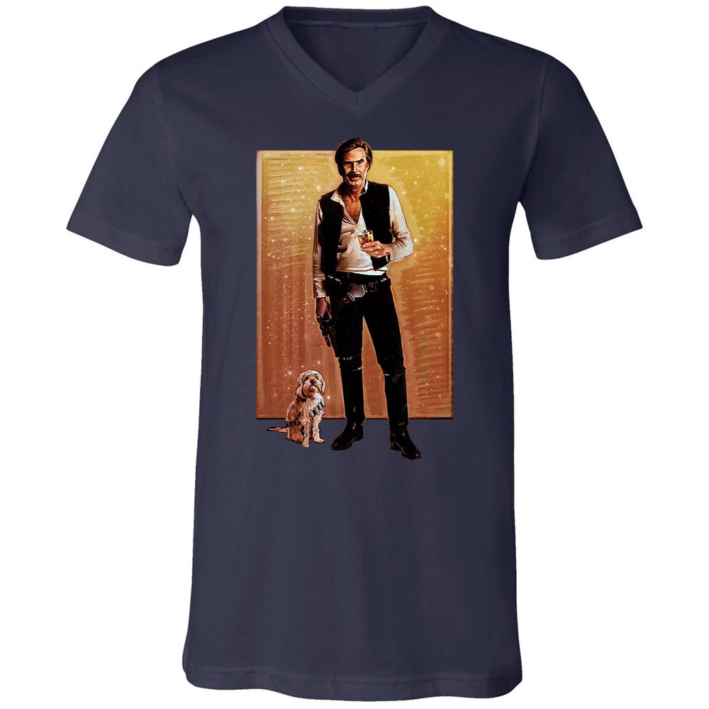 Unisex V-Neck T-Shirt - EBH8B4KZ - Navy - 2