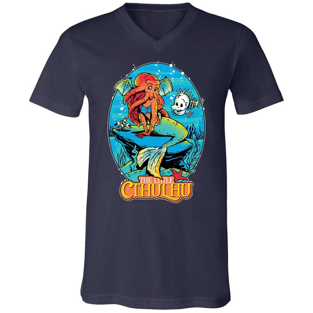 Unisex V-Neck T-Shirt - CA5GKM2L - Navy - 2