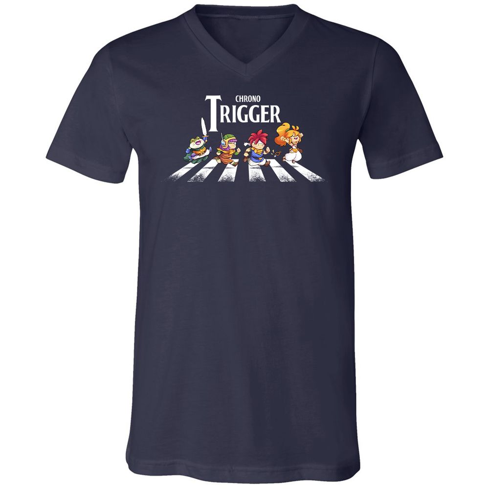 Unisex V-Neck T-Shirt - A8PS1XJ5 - Navy - 2