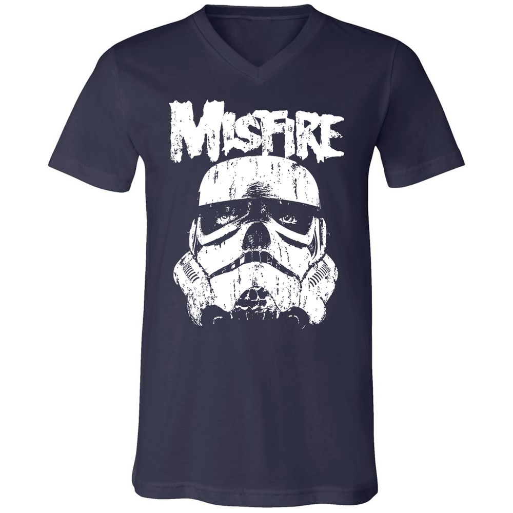 Unisex V-Neck T-Shirt - DYPZNWVS - Navy - 2