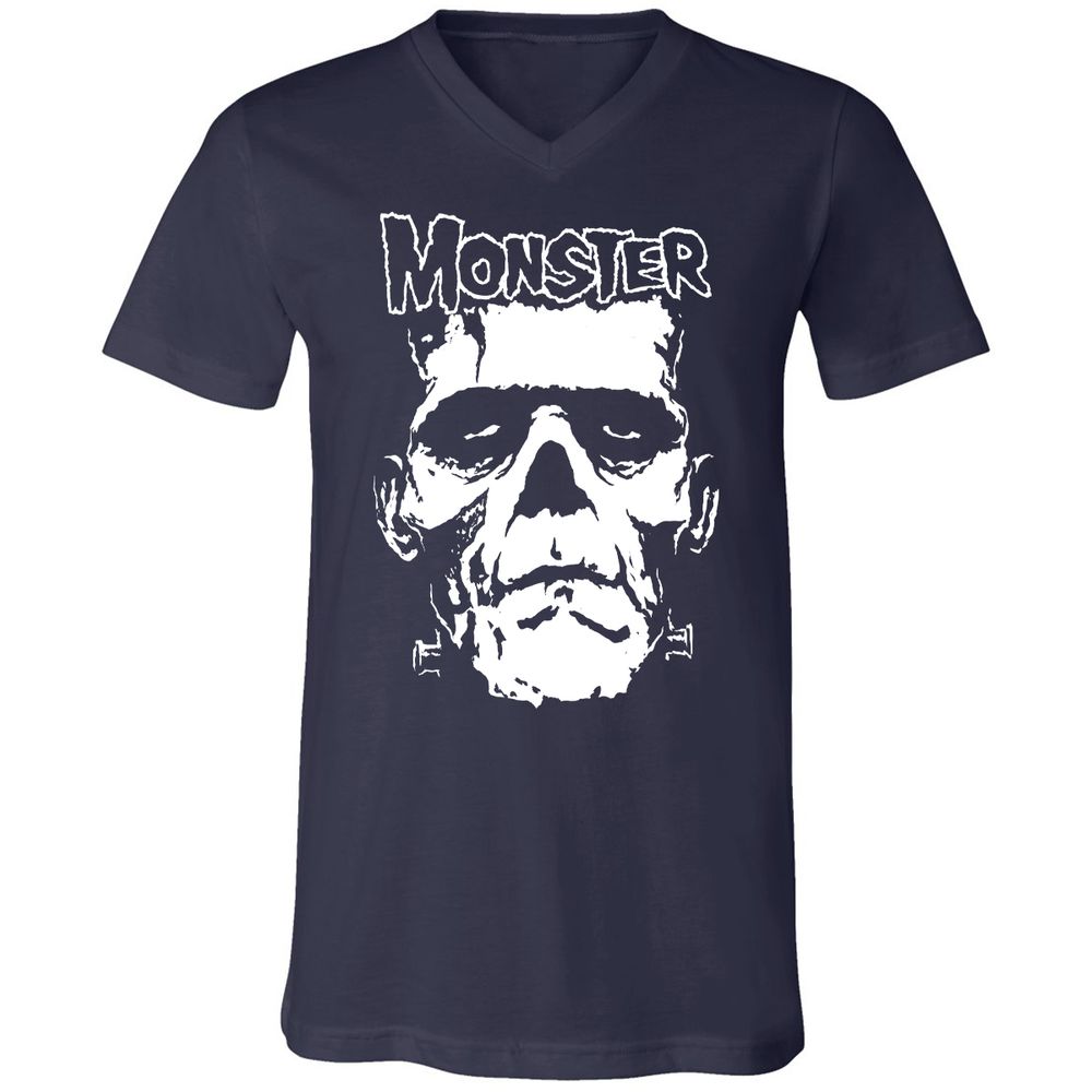 Unisex V-Neck T-Shirt - H416EA7Z - Navy - 2