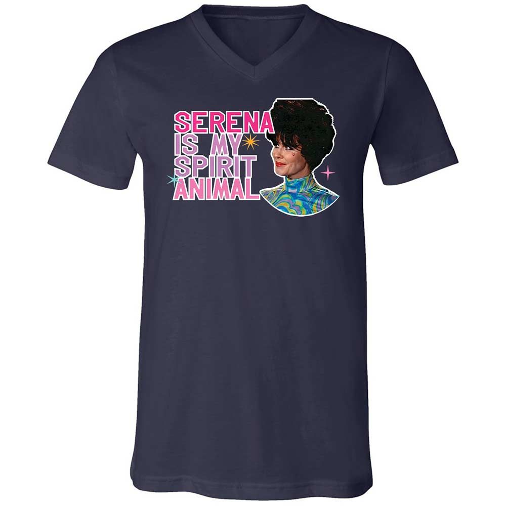 Unisex V-Neck T-Shirt - GLVFC7Q1 - Navy - 2