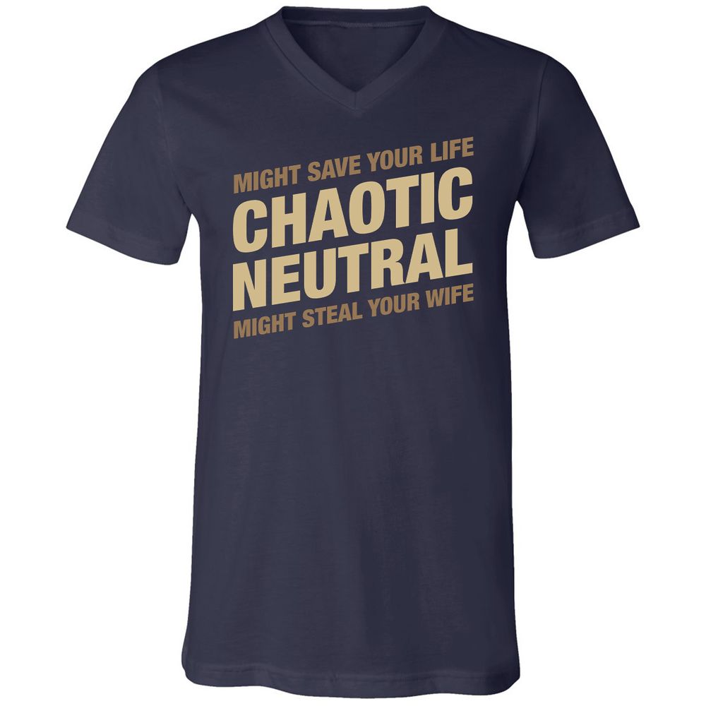 Unisex V-Neck T-Shirt - 1XGNA1N4 - Navy - 2