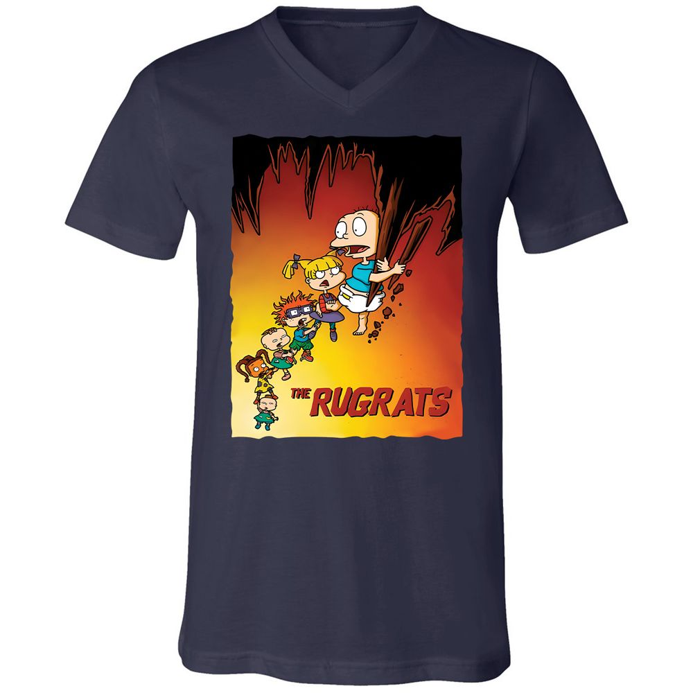 Unisex V-Neck T-Shirt - 7DX1RQSQ - Navy - 2